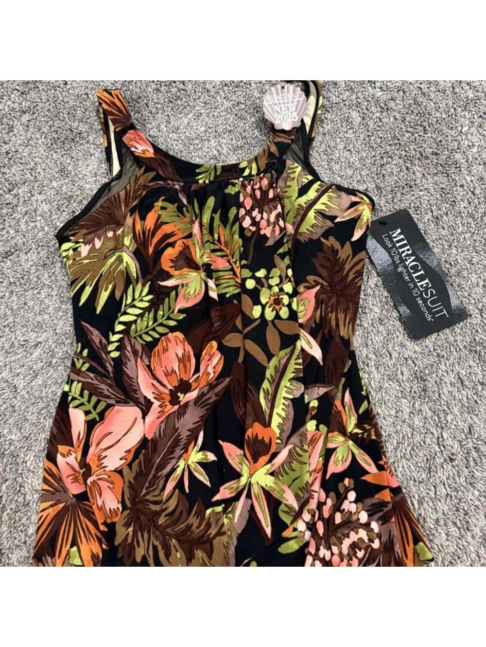 Miraclesuit Floral Print Sleeveless Dress